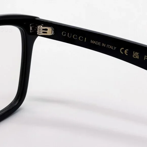 NEW GUCCI EYEGLASSES SQUARE BLACK MEN GUCCI GG0964S 001